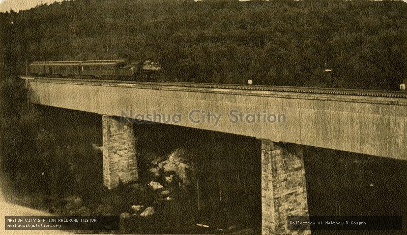 Postcard: Railroad Bridge over Souhegan River, Greenville, N.H.